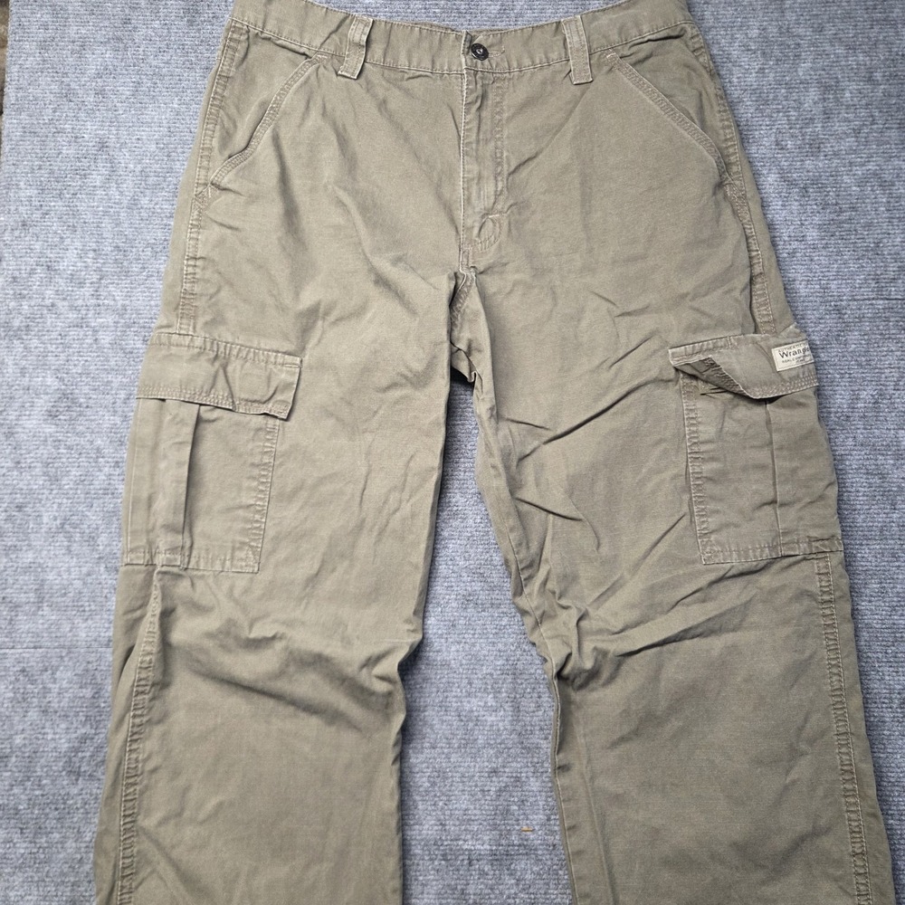 Wrangler Men's Relaxed Fit Green Cargo Pocket Pants 32X30